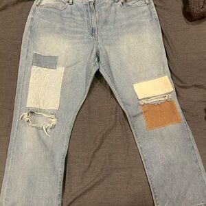 Ralph Lauren Avery Boyfriend Light Blue Denim Jeans Size 34